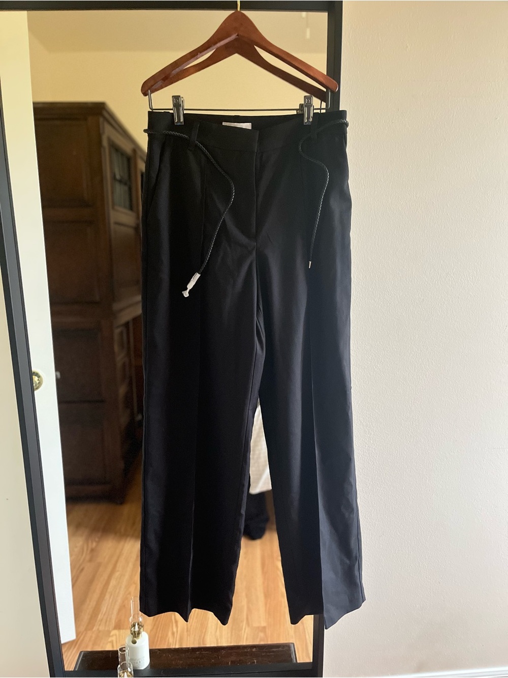 Black Drawstring Dress Pants